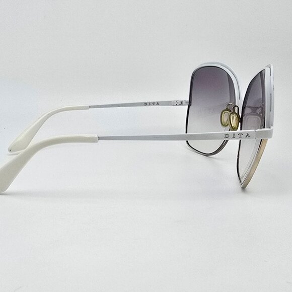 Dita Wonderlust White Gold Beta T Frame Grey Gradient Lens Butterfly Sunglasses main image 8